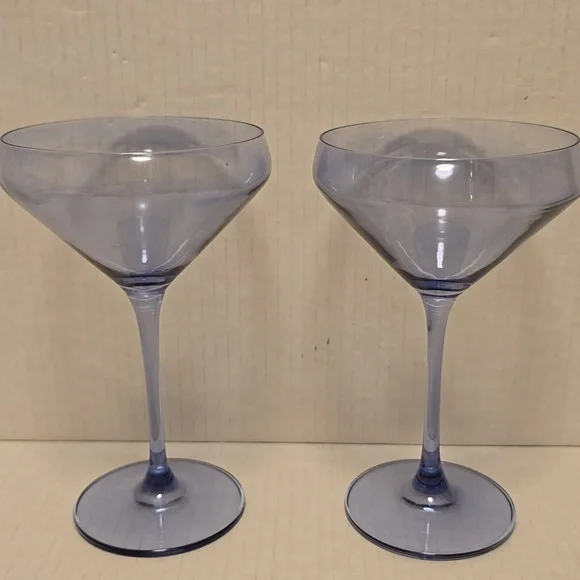NWT Blue Tuscana Martini Glass Set - Picture 6 of 16